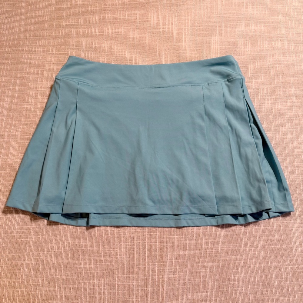 Tommyโ Bahama Golf Womens XL Light Blue Pleated Athletic Skort Built-in Shorts